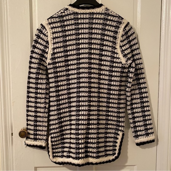 Maje black and white knit cardigan - Picture 3 of 16